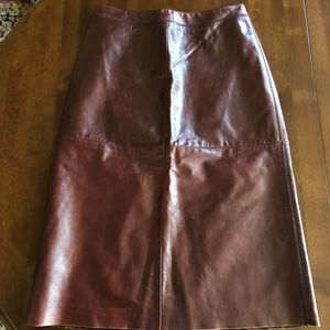 Vintage Gap Leather Midi Skirt